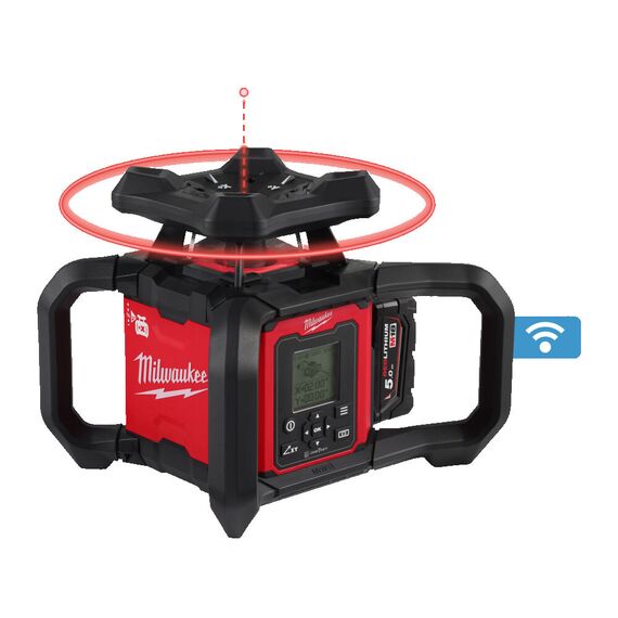 Аккумуляторный ротационный лазерный нивелир Milwaukee M18 RLOHV1200-501C - 4933493204, внеший вид, изображение 2