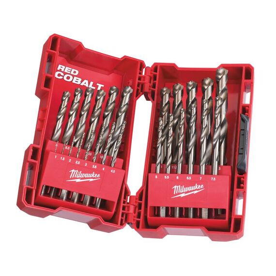 Набор кобальтовых сверл Milwaukee HSS-G COBALT DIN338 SET 1-13 mm 25 PC - 4932352471, Модель: HSS-G COBALT DIN338 SET 1-13 mm 25 PC, Длина (мм): 34, внеший вид