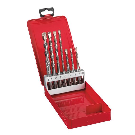 Набор буров Milwaukee M2 SDS-Plus 5-12 MM 7 PCS - 4932352339, Модель: M2 SDS-Plus 5-12 MM 7 PCS, внеший вид