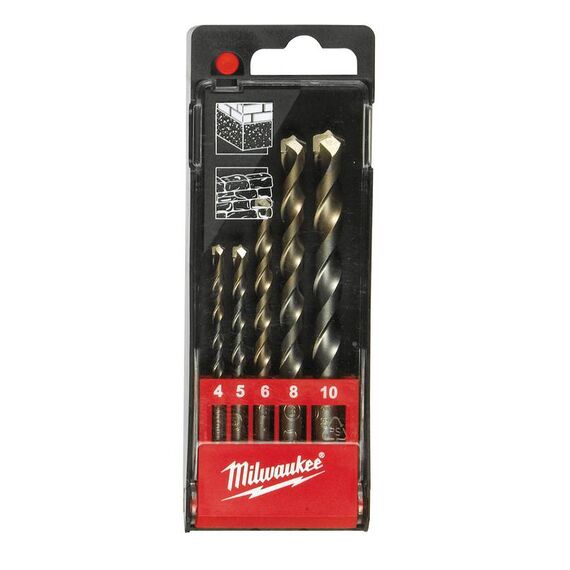 Набор сверл по бетону Milwaukee MARSSD Super 4-10 MM 5 PCS DIN8039 - 4932352336, внеший вид