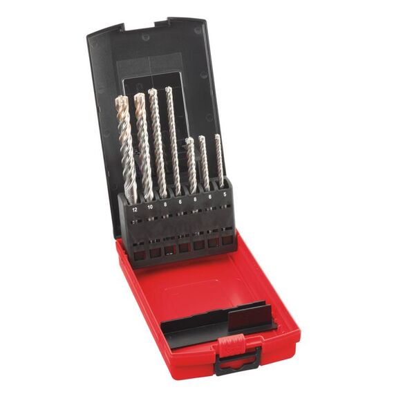 Упаковка наборов буров Milwaukee MX4 SDS-Plus 5-12 MM 6 PCS - 4932352153, Диаметр: SET, Модель: MX4 SDS-Plus 5-12 MM 6 PCS, внеший вид