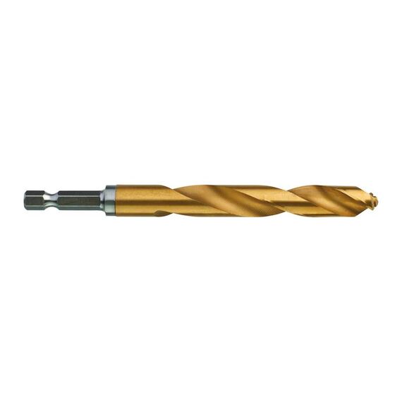 Сверло по металлу с шестигранным хвостовиком Milwaukee SHOCKWAVE HSS-G TIN RED HEX 11.5 x 126 mm - 48894726, Диаметр: 11,5, Модель: SHOCKWAVE HSS-G TIN RED HEX 11.5 x 126 mm, Длина (мм): 126, внеший вид