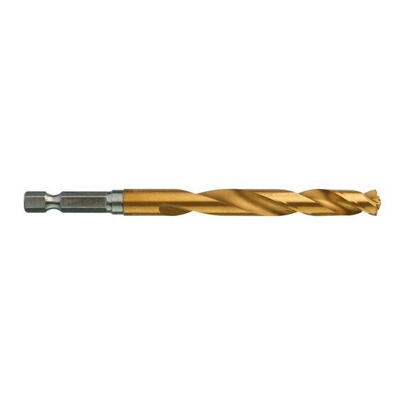 Сверло по металлу с шестигранным хвостовиком Milwaukee SHOCKWAVE HSS-G TIN RED HEX 9 x 117 mm - 48894721, Диаметр: 9, Модель: SHOCKWAVE HSS-G TIN RED HEX 9 x 117 mm, Длина (мм): 117, внеший вид