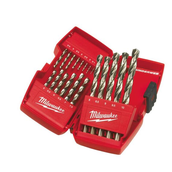 Набор сверл Milwaukee THUNDERWEB HSS-G DIN338 1-10 mm 19 предметов - 4932352374, внеший вид