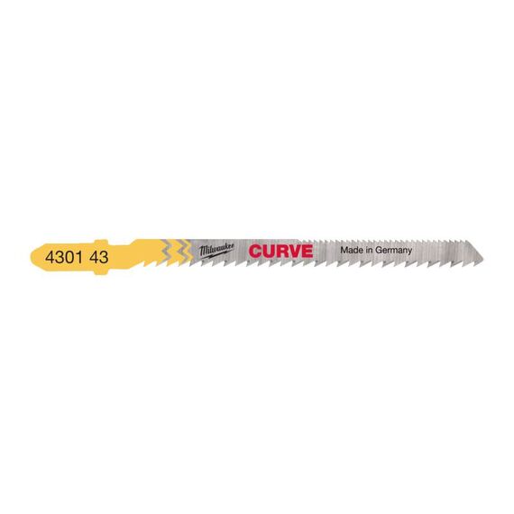 Пилка для лобзика Milwaukee 75 x 2.5 mm Curve 5 PCS двусторонняя - 4932430143, внеший вид