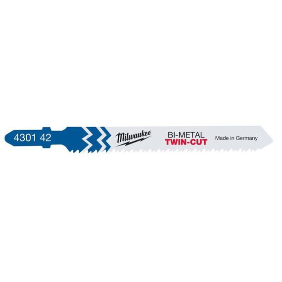 Пилка для лобзика Milwaukee 91 x 2.5-1.8 mm T 123 x F 5 PCS TwinCut - 4932430142, внеший вид