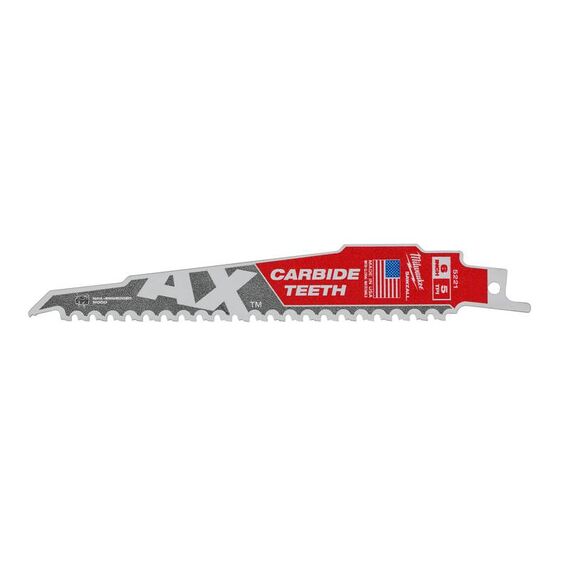 Сабельное полотно Milwaukee AX™ carbide teeth 150 mm 5 PCS - 48005521, Модель: AX™ carbide teeth 150 mm 5 PCS, внеший вид