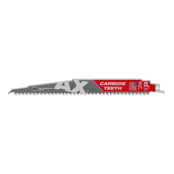 Сабельное полотно Milwaukee AX™ carbide teeth 230 mm 5 PCS - 48005526, Модель: AX™ carbide teeth 230 mm 5 PCS, внеший вид