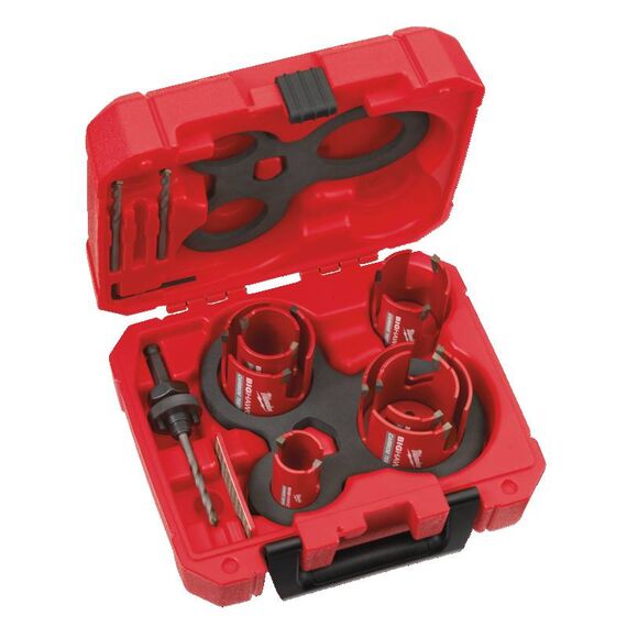 Набор универсальных коронок Milwaukee BIG HAWG MULTI MATERIAL KIT 35-76 mm - 4932464939, внеший вид