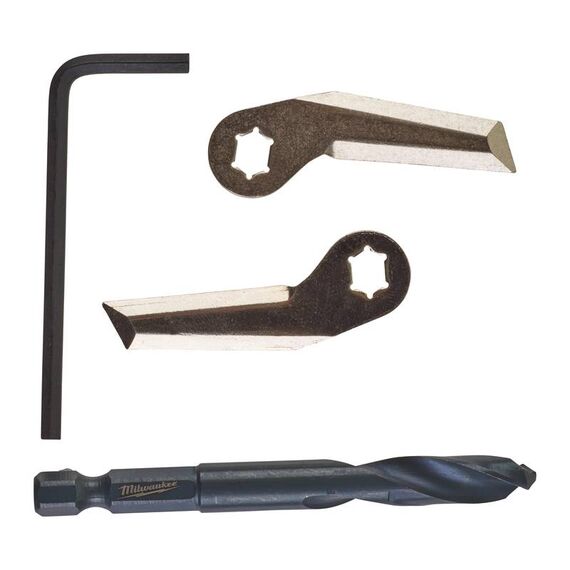 Запасные лезвия и направляющее сверло для регулируемой коронки Milwaukee BLADE AND PILOT DRILL SET - 49560290, внеший вид