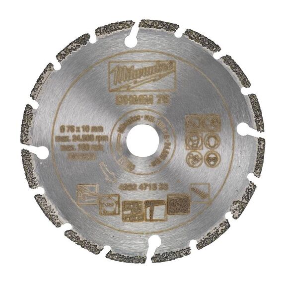 Алмазный диск Milwaukee DHMM 76 - 4932471333, внеший вид