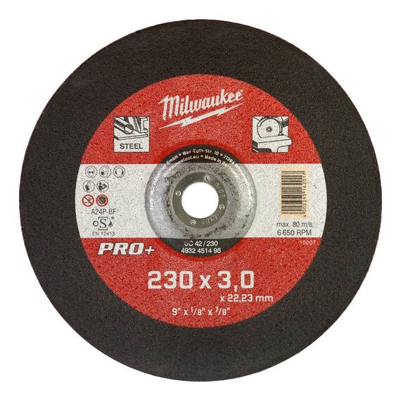 Отрезной диск по металлу Milwaukee PRO-PLUS SC-42 230x3 MM 25 PCS - 4932451498, внеший вид