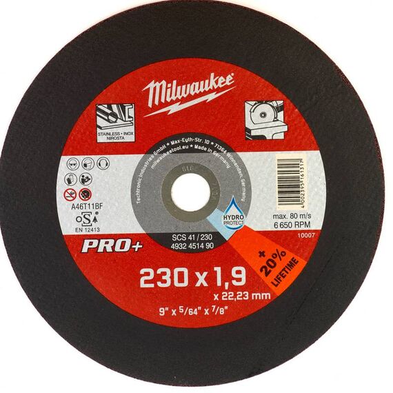 Тонкий отрезной диск по металлу Milwaukee PRO-PLUS SCS-41 230x1.9 MM 25 PCS - 4932451490, внеший вид