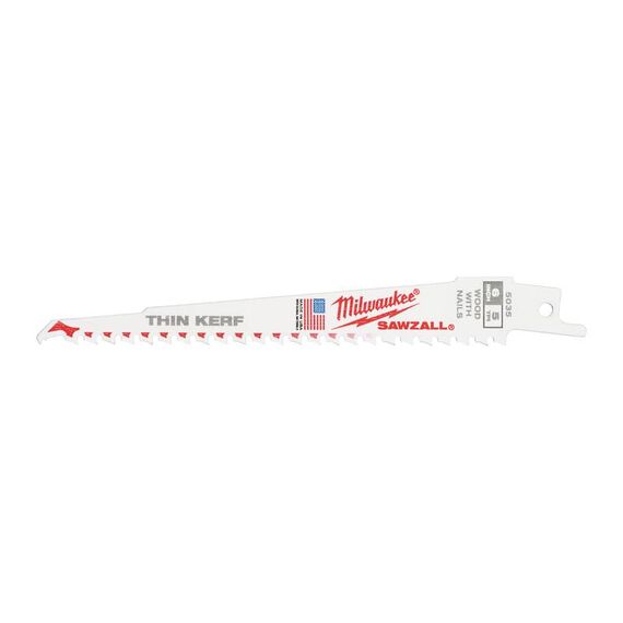 Сабельное полотно Milwaukee THIN KERF 150 mm x 5 Tpi 5 PCS - 48005035, Модель: THIN KERF 150 mm x 5 Tpi 5 PCS, внеший вид