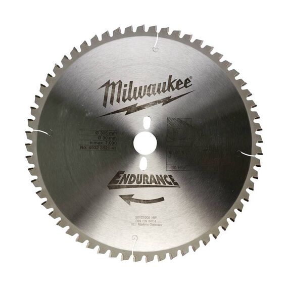 Пильный диск по дереву Milwaukee WCSB 305 x 30 x 3.2 60T для торцовочной пилы - 4932352141, Диаметр диска (мм): 305, Посадочный диаметр (мм): 30, Модель: WCSB 305 x 30 x 3.2 60T, внеший вид