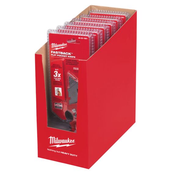 Набор сменных лезвий Milwaukee DISPLAY FASTBACK™ KNIFE CD-6pcs - 4932352622, внеший вид