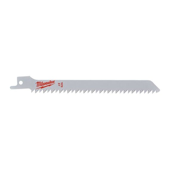 Сабельное полотно Milwaukee SAWZALL® UNVIERSAL 150 x 6 TPi no plunge cut 3 PCS по дереву и пластику - 48001076, Модель: SAWZALL® UNVIERSAL 150 x 6 TPi no plunge cut 3 PCS, внеший вид