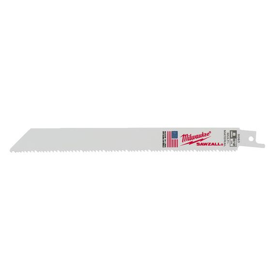 Сабельное полотно Milwaukee SAWZALL® UNVIERSAL 200 x 8-12 Tpi 5 PCS по дереву, металлу и пластику - 48005093, внеший вид