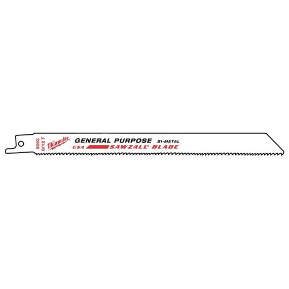 Сабельное полотно Milwaukee SAWZALL® UNVIERSAL 200 x 8-12 Tpi 50 PCS по дереву, металлу и пластику - 48016093, внеший вид