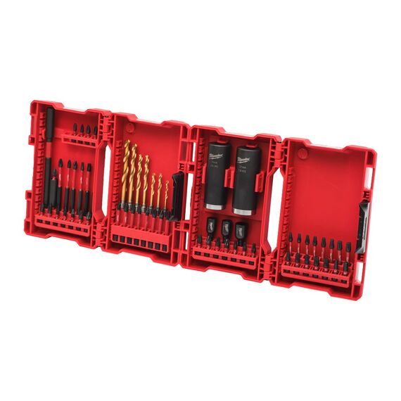 Набор ударных бит Milwaukee SHOCKWAVE IMPACT DUTY BIT SET 62 PC - 4932464168, внеший вид