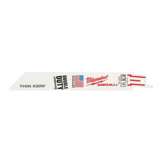 Сабельное полотно Milwaukee THIN KERF SM 150 x 18 Tpi 5 PCS - 48005184, Модель: THIN KERF SM 150 x 18 Tpi 5 PCS, внеший вид