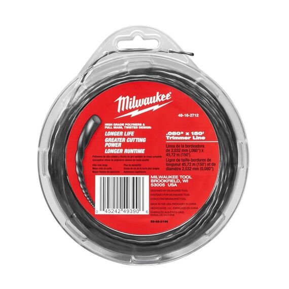 Леска для триммера Milwaukee TRIMMER LINE 2 MM X 45 M - 49162712, Модель: TRIMMER LINE 2 MM X 45 M, внеший вид