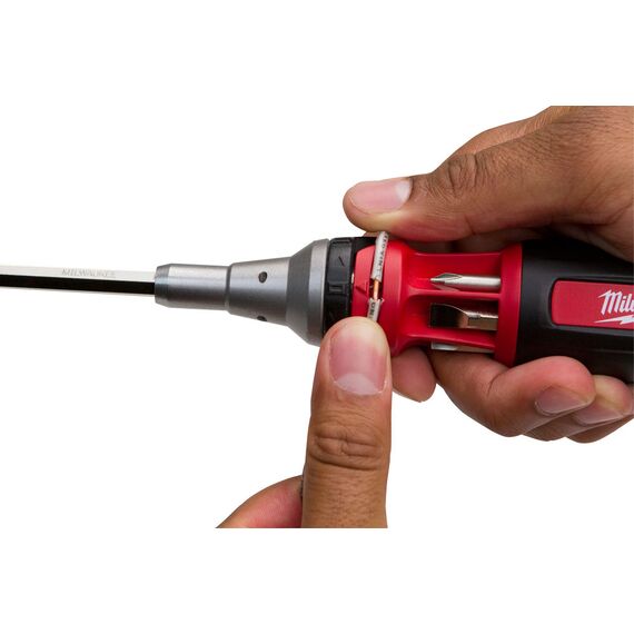 Отвертка с трещоткой Milwaukee 10 IN 1 RATCHET MULTI-BIT SCREWDRIVER-HEX - 48229306, Тип отвертки: Набор, Модель: 10 IN 1 RATCHET MULTI-BIT SCREWDRIVER-HEX, внеший вид, изображение 6
