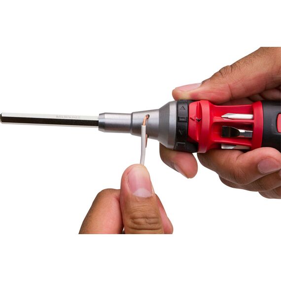 Отвертка с трещоткой Milwaukee 10 IN 1 RATCHET MULTI-BIT SCREWDRIVER-HEX - 48229306, Тип отвертки: Набор, Модель: 10 IN 1 RATCHET MULTI-BIT SCREWDRIVER-HEX, внеший вид, изображение 7