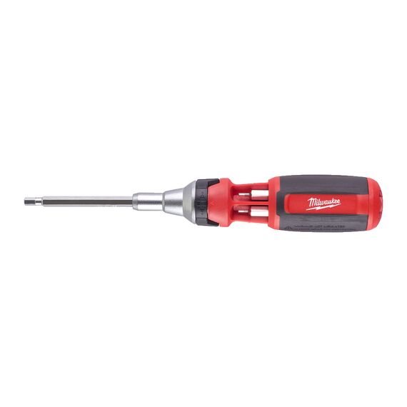 Отвертка с трещоткой Milwaukee 9 IN 1 RATCHET MULTI-BIT SCREWDRIVER-HEX - 4932471599, Модель: 9 IN 1 RATCHET MULTI-BIT SCREWDRIVER-HEX, Длина (мм): 152, внеший вид