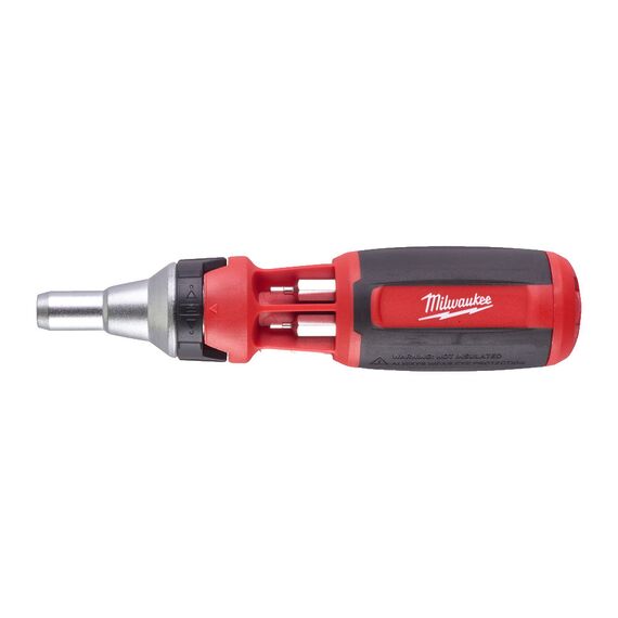 Отвертка с трещоткой Milwaukee 9 IN 1 RATCHET MULTI-BIT SCREWDRIVER-HEX - 4932471599, Модель: 9 IN 1 RATCHET MULTI-BIT SCREWDRIVER-HEX, Длина (мм): 152, внеший вид, изображение 2
