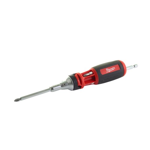Универсальная отвертка с трещоткой Milwaukee 10 IN 1 RATCHET MULTI-BIT SCREWDRIVER-UNIVERSAL - 48222311, Модель: 10 IN 1 RATCHET MULTI-BIT SCREWDRIVER-UNIVERSAL, Длина (мм): 152, внеший вид, изображение 10
