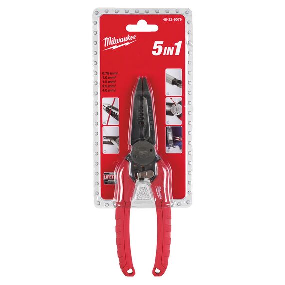 Многофункциональные плоскогубцы кусачки для зачистки проводов Milwaukee 5 IN 1 190MM - 48229079, Модель: 5 IN 1 190MM, внеший вид, изображение 4
