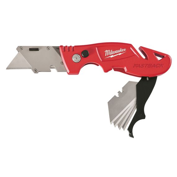 Многофункциональный складной нож со сменными лезвиями Milwaukee FASTBACK™ FLIP UTILITY KNIFE WITH BLADE STORAGE с отсеком для хранения лезвий - 48221903, внеший вид, изображение 12