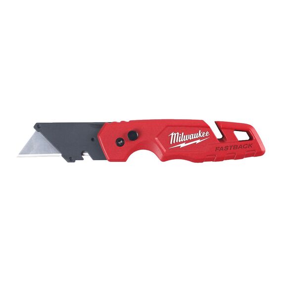 Многофункциональный складной нож со сменными лезвиями Milwaukee FASTBACK™ FLIP UTILITY KNIFE WITH BLADE STORAGE с отсеком для хранения лезвий - 4932471358, внеший вид
