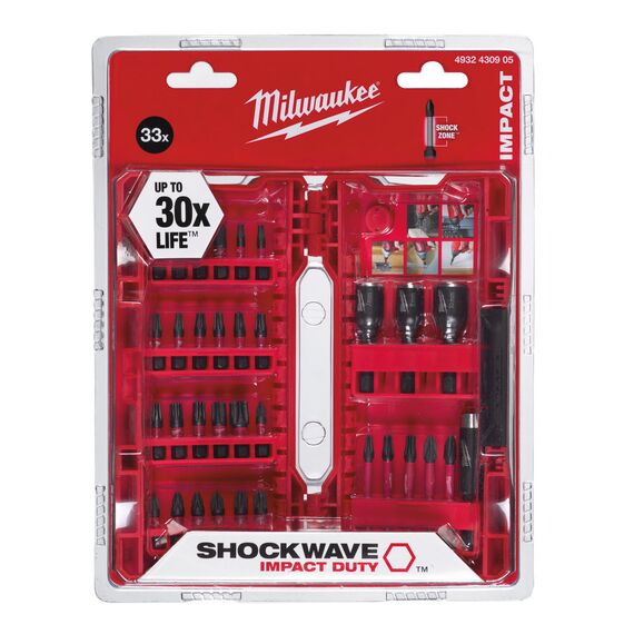Набор ударных бит Milwaukee SHOCKWAVE™ IMPACT DUTY™ BIT SET 33 PC - 4932430905, внеший вид, изображение 2