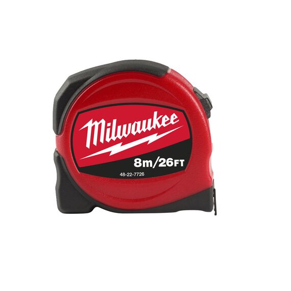 Рулетка Milwaukee SLIMLINE 8m-26ft - 48227726, Модель: SLIMLINE 8m-26ft, внеший вид
