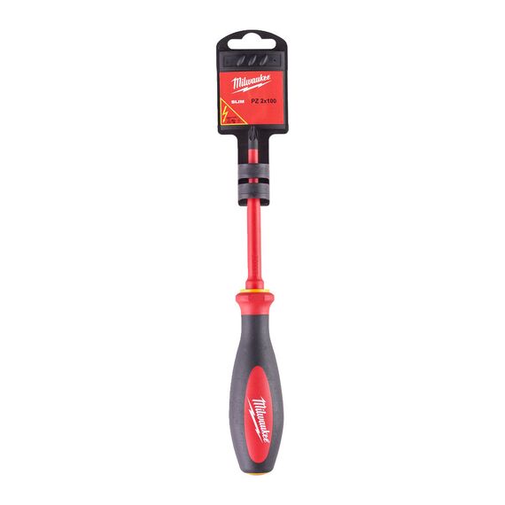 Изолированная отвертка Milwaukee VDE SLIM DRIVER PZ2 X 100 MM - 4932471451, Модель: VDE SLIM DRIVER PZ2 X 100 MM, Длина (мм): 100, фото, изображение 2 Изолированная отвертка Milwaukee VDE SLIM DRIVER PZ2 X 100 MM - 4932471451, Модель: VDE SLIM DRIVER PZ2 X 100 MM, Длина (мм): 100, внеший вид, изображение 2