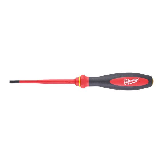 Изолированная отвертка Milwaukee VDE SLIM DRIVER SL 0.8 X 4 X 100 MM - 4932471446, Модель: VDE SLIM DRIVER SL 0.8 X 4 X 100 MM, Длина (мм): 100, внеший вид