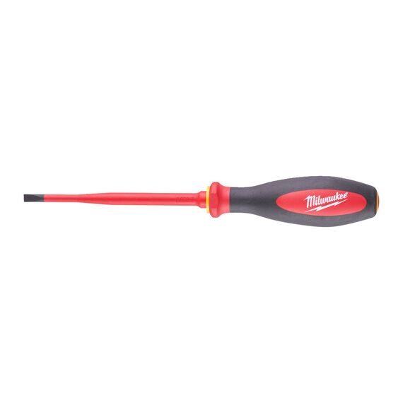 Изолированная отвертка Milwaukee VDE SLIM DRIVER SL 1.0 X 5.5 X 125 MM - 4932471447, Модель: VDE SLIM DRIVER SL 1.0 X 5.5 X 125 MM, Длина (мм): 125, внеший вид
