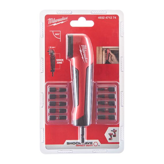 Угловая насадка Milwaukee COUNTER DISPLAY SHOCKWAVE™ RIGHT ANGLE ATTACHMENT SET 11PC - 4932471274, внеший вид, изображение 3