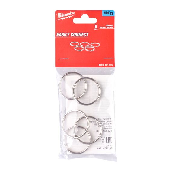 Кольцо Milwaukee 1-½˝ Split Ring 1kg 5pc - 4932471433, внеший вид, изображение 4