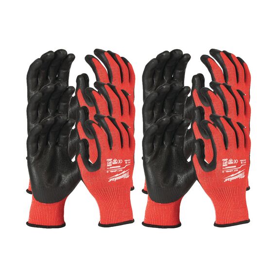 Перчатки рабочие Milwaukee 12 PACK CUT LEVEL 3 8／M - 4932471618, Модель: 12 PACK CUT LEVEL 3 8／M, внеший вид