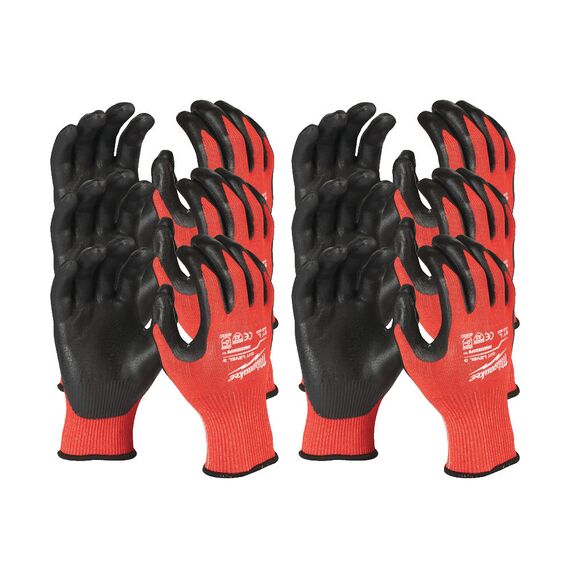 Перчатки рабочие Milwaukee 12 PACK CUT LEVEL 3 10／XL - 4932471620, Модель: 12 PACK CUT LEVEL 3 10／XL, внеший вид