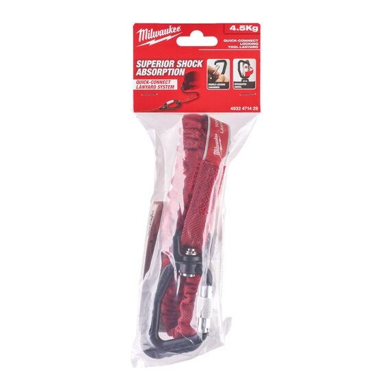 Страховочный строп (ланъярд) Milwaukee 4.5kg Quick-Connect Locking Tool Lanyard - 4932471429, внеший вид, изображение 3