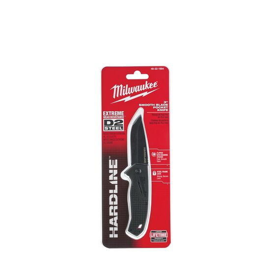 Складной нож с гладким лезвием Milwaukee HARDLINE™ FOLDING KNIFE SMOOTH - 48221994, Ширина лезвия (мм): 20, Модель: HARDLINE™ FOLDING KNIFE SMOOTH, внеший вид, изображение 9