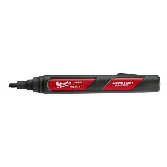 Маркер с жидкой краской Milwaukee INKZALL™ LIQUID PAINT MARKER BLACK черный - 1 шт - 48223731, Модель: INKZALL™ LIQUID PAINT MARKER BLACK, фото, изображение 2 Маркер с жидкой краской Milwaukee INKZALL™ LIQUID PAINT MARKER BLACK черный - 1 шт - 48223731, Модель: INKZALL™ LIQUID PAINT MARKER BLACK, внеший вид, изображение 2