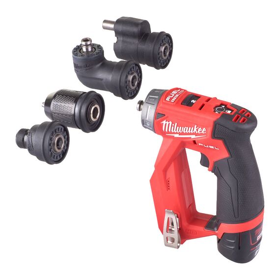 Аккумуляторная дрель-шуруповерт Milwaukee M12 FDDXKIT-202X со съемными насадками - 4933464979, Модель: M12 FDDXKIT-202X, внеший вид