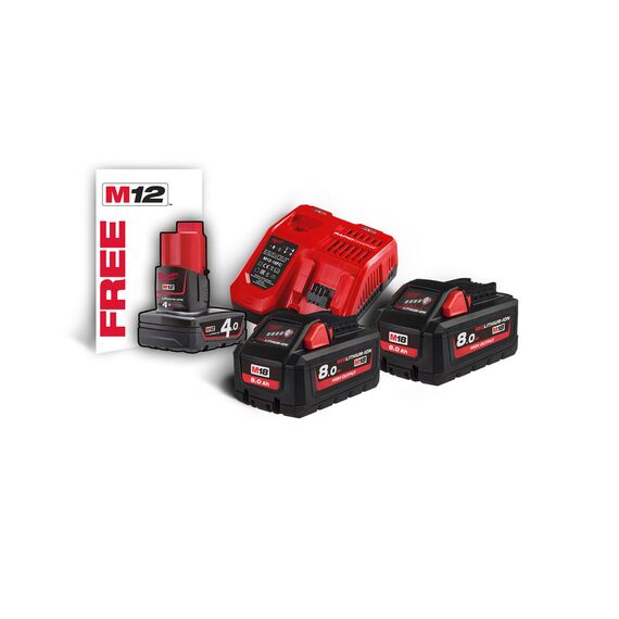 Энергокомплект Milwaukee M18 HNRG-802 - 4933471073, Модель: M18 HNRG-802, внеший вид