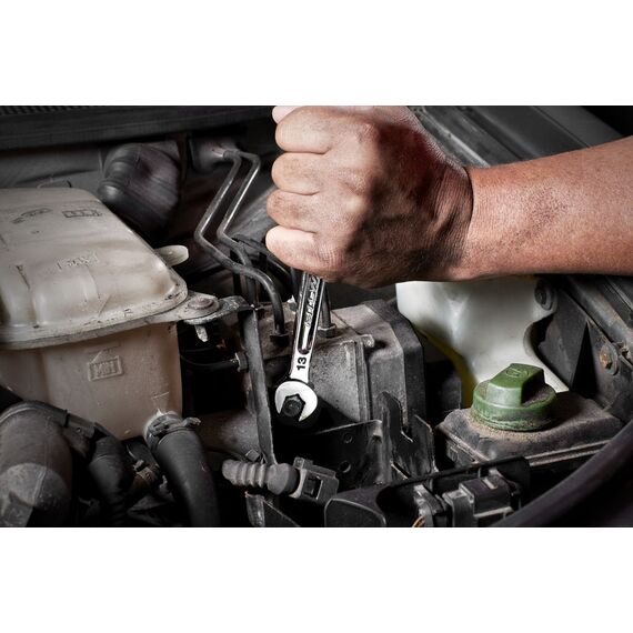 Набор комбинированных метрических ключей Milwaukee MAX BITE™ METRIC COMBINATION SPANNER SET 15 PC - 4932464258, Модель: MAX BITE™ METRIC COMBINATION SPANNER SET 15 PC, внеший вид, изображение 4