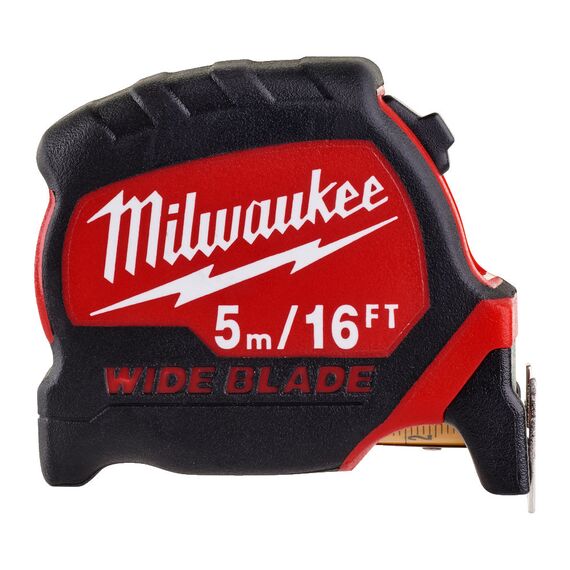 Рулетка с широким полотном Milwaukee PREMIUM WIDE BLADE 5m-16ft - 4932471817, Модель: PREMIUM WIDE BLADE 5m-16ft, внеший вид